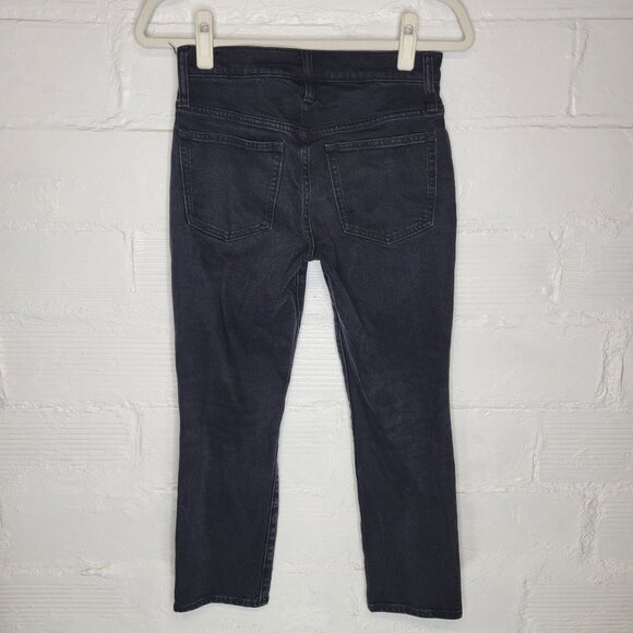 J. Crew Women's Size 23P Petite Jeans Slim Boyfriend Jean Black Distressed - Picture 2 of 7